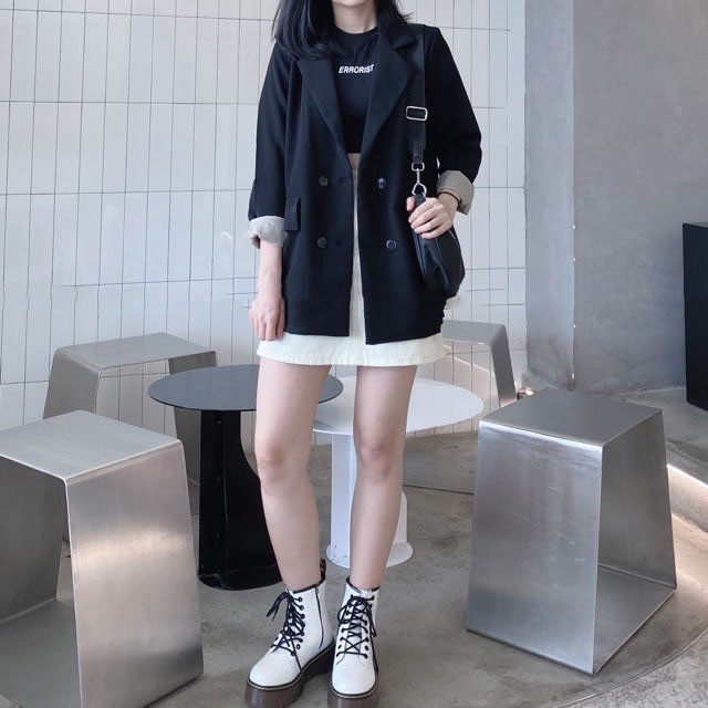 Áo blazer 2 lớp màu đen - áo vest túi nắp ulzzang 2020 ( ảnh thật / sẵn hàng) BZ02 | BigBuy360 - bigbuy360.vn