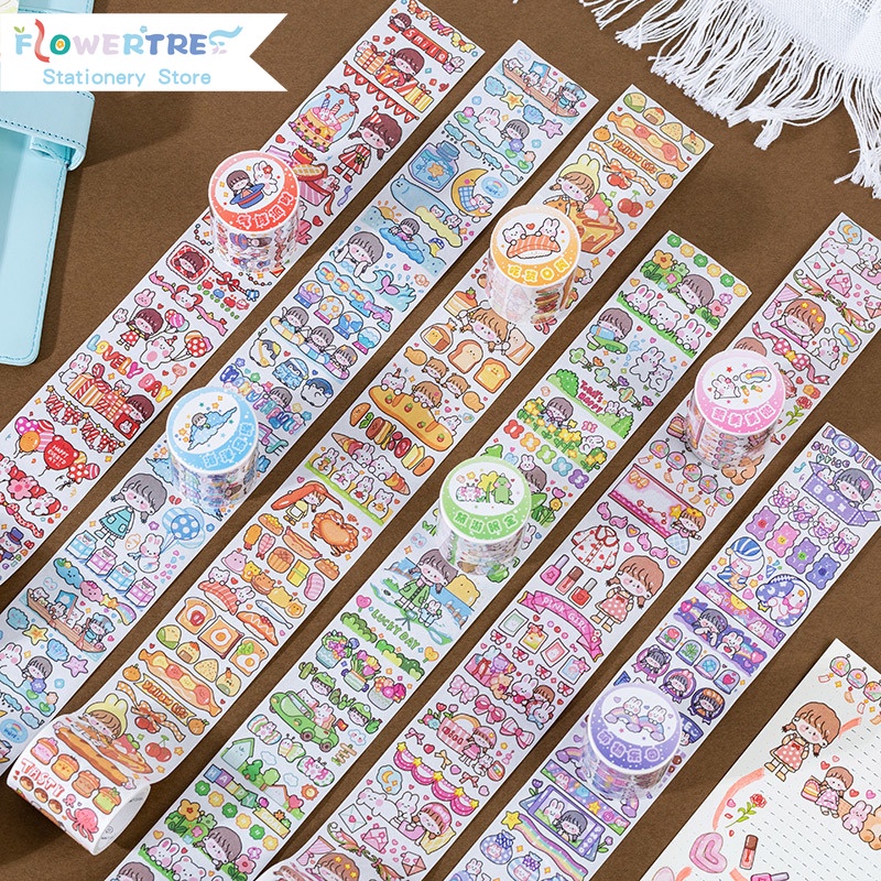 Flowertree 1 Cuộn Băng Keo Dán Trang Trí Sổ Lưu Niệm