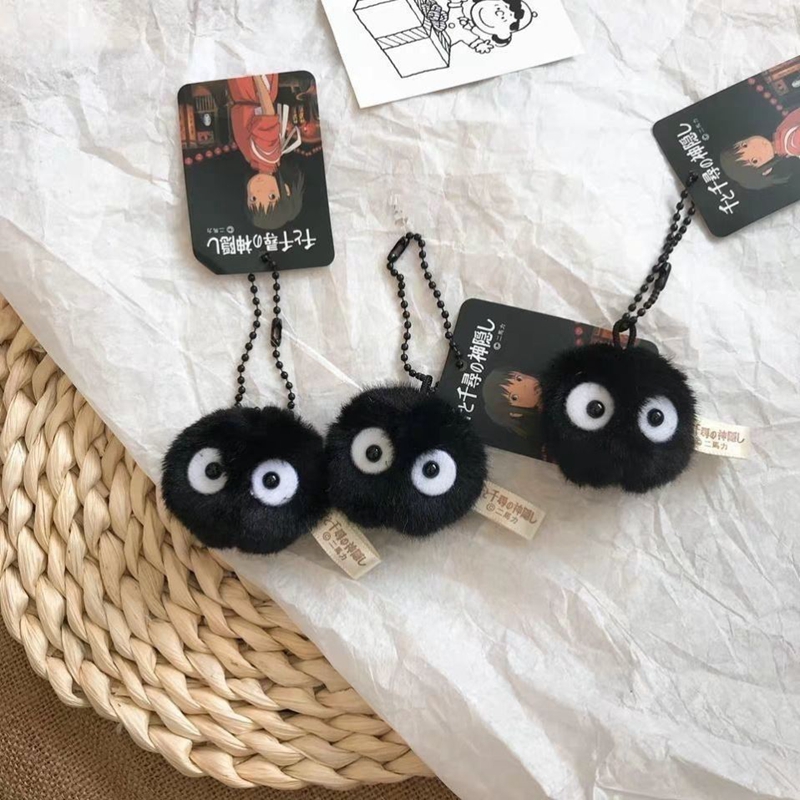 Móc chìa khóa hình than bánh trong phim hoạt hình Spirited Away dễ thương