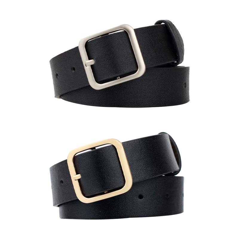 Thắt Lưng Da Khóa Vuông Thời Trang Cho Nữ