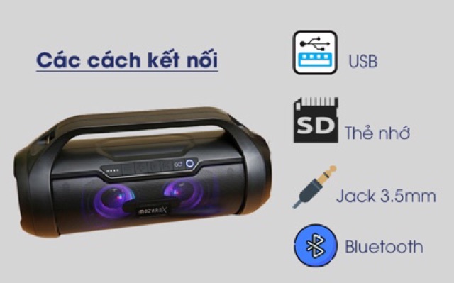 [Mã ELHACE giảm 4% đơn 300K] Loa Bluetooth MozardX BM01 Đen