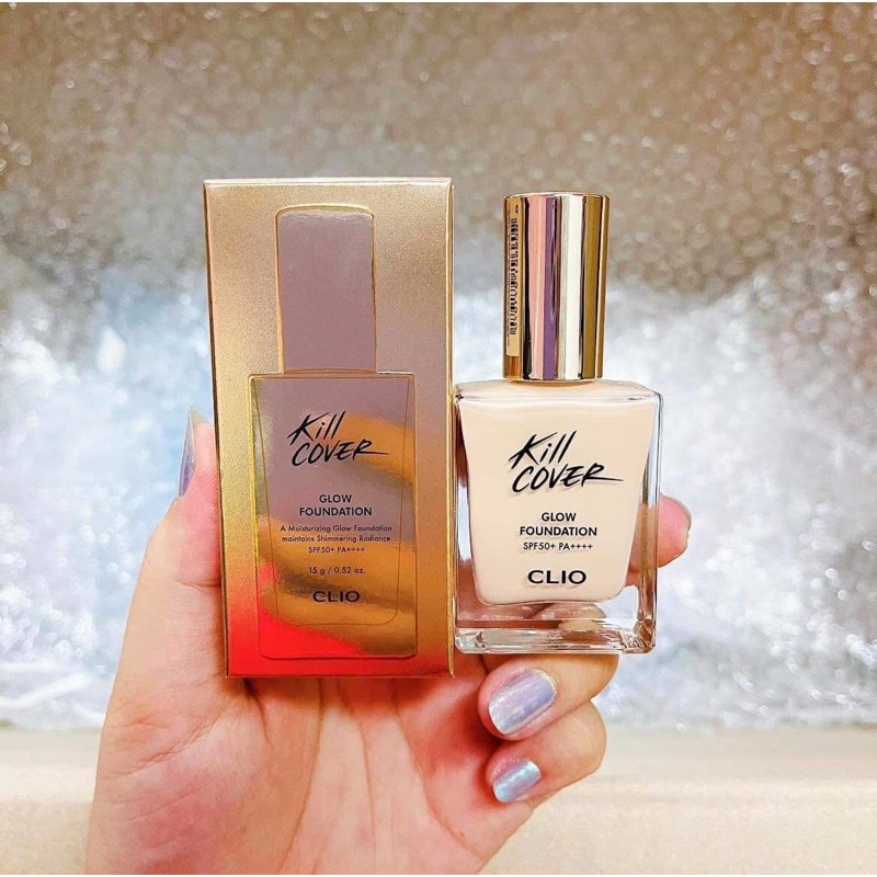 Kem nền che khuyết điểm lâu trôi Clio Kill Cover Glow Foundation 15g. | BigBuy360 - bigbuy360.vn