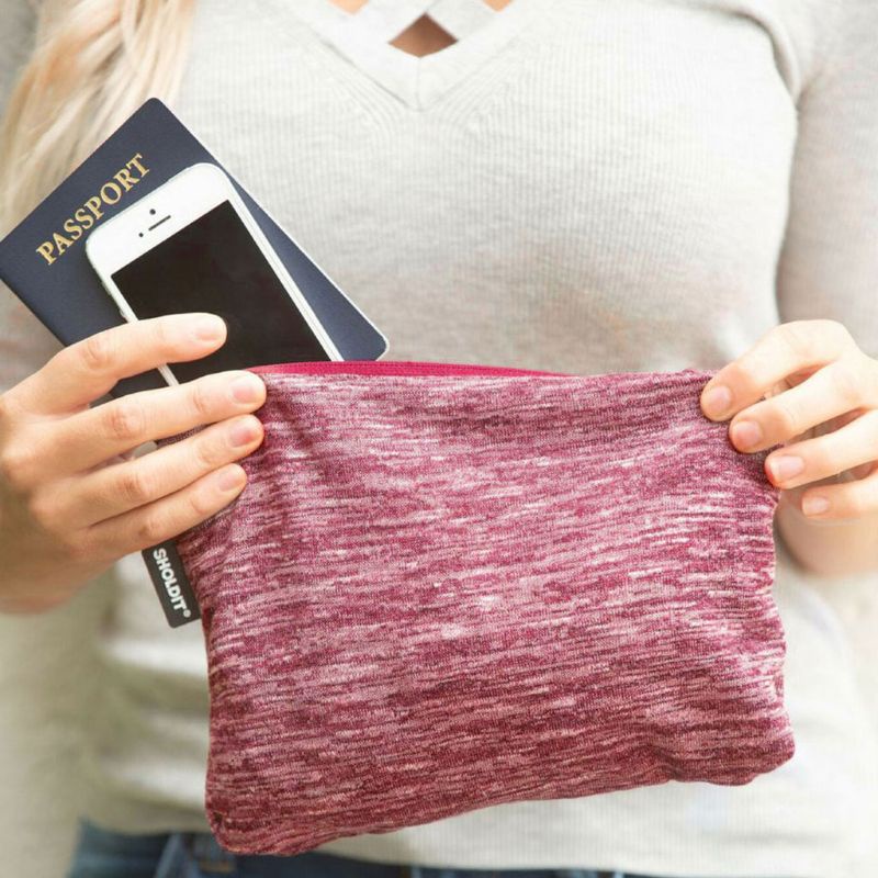 Whi Khăn Choàng Cổ Cotton Hai Lớp Ẩn Có Túi Khóa Kéo Cho Vòng Vô Cực Màu S