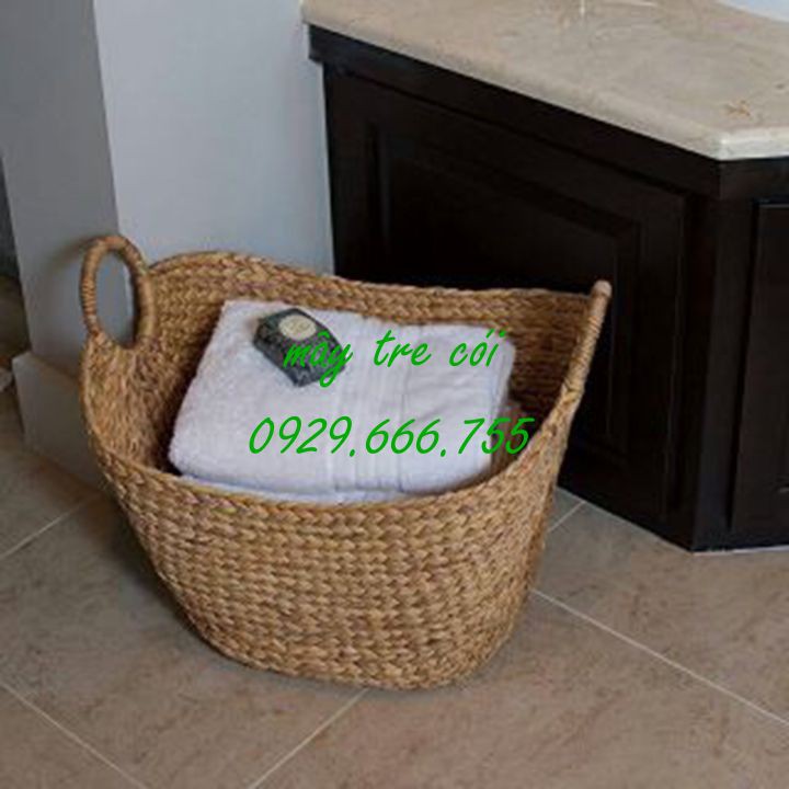 Giỏ đựng đồ lục bình dáng thuyền