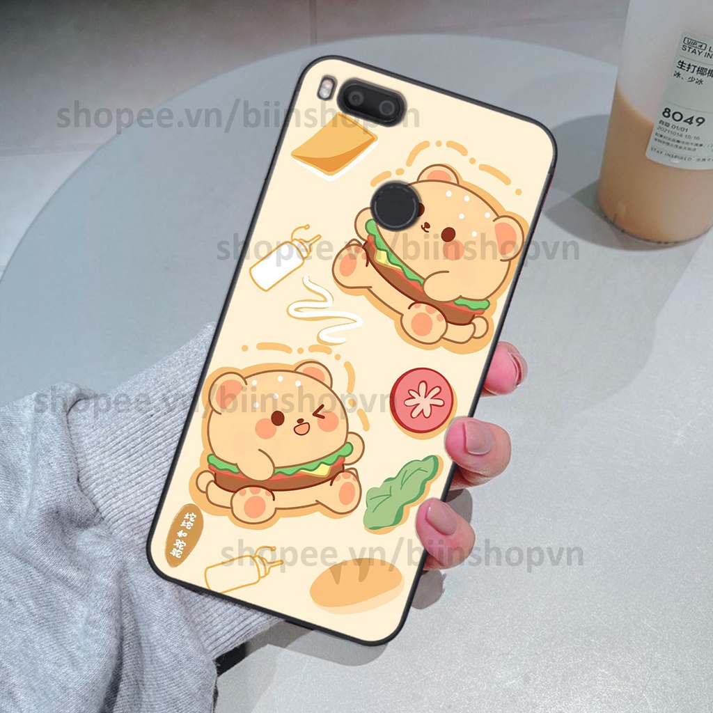Ốp Xiaomi Mi A1 in hình gấu chocolate kẹo ngọt siêu đẹp siêu xinh