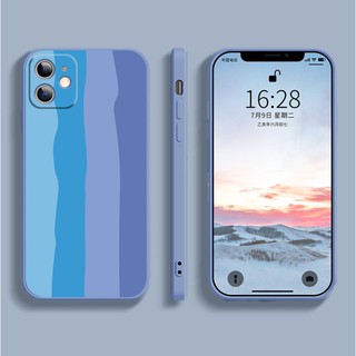 Ốp lưng Cầu vồng sơn dầu cứng compatible for iPhone 11 Pro X Xr Xs Max Camera lens protection