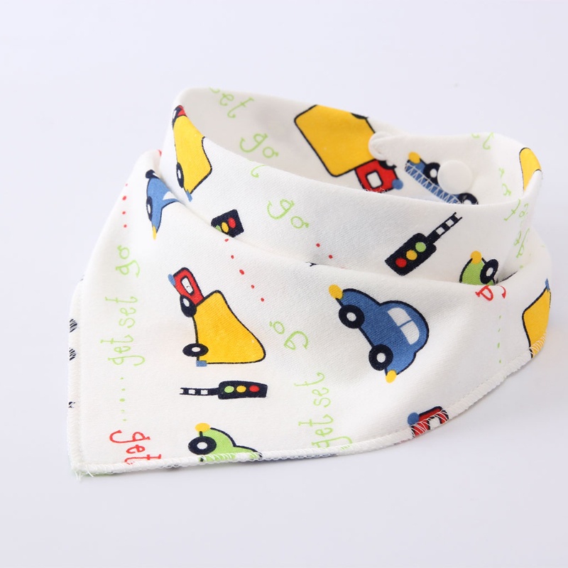 Yếm Cotton Mềm Hai Lớp Hình Tam Giác Dành Cho Bé Sơ Sinh