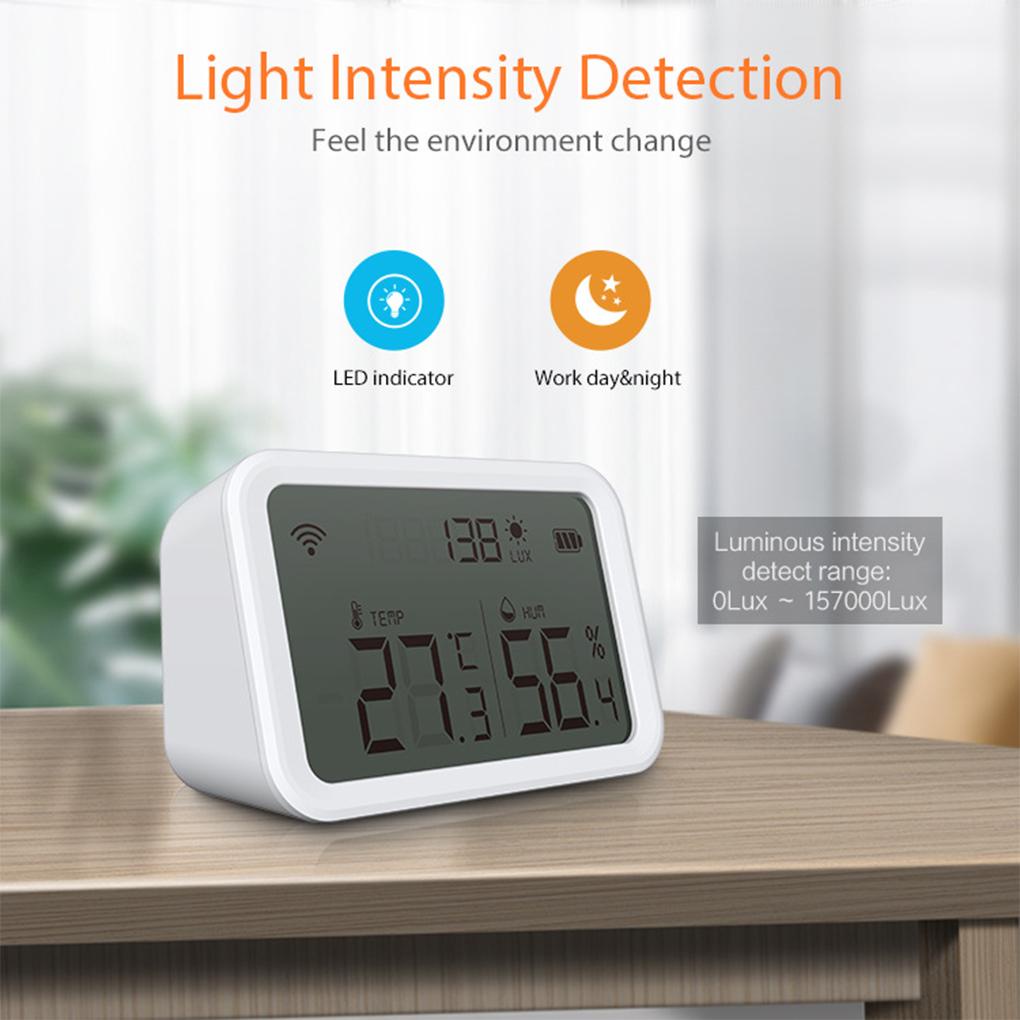 Cảm Biến Nhiệt Độ Và Độ Ẩm Tuya Zigbee Có Màn Hình LCD