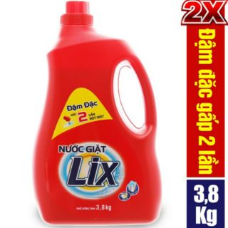 Nước giặt Lix đậm đặc hương hoa 3.8Kg - Tẩy sạch cực mạnh vết bẩn