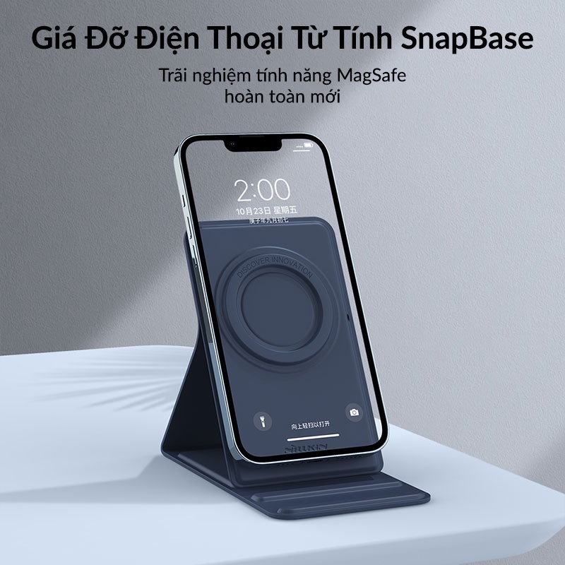 Giá Đỡ Điện Thoại NILLKIN SnapBase Magnetic Stand Hỗ Trợ MagSafe, Dễ Dàng Xếp Gọn, Thay Đổi Góc Độ Linh Hoạt