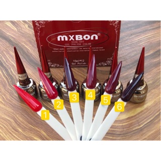 Sơn gel mxbon đỏ 6 màu hot