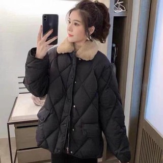 Áo phao trám cổ lông hàng quảng châu