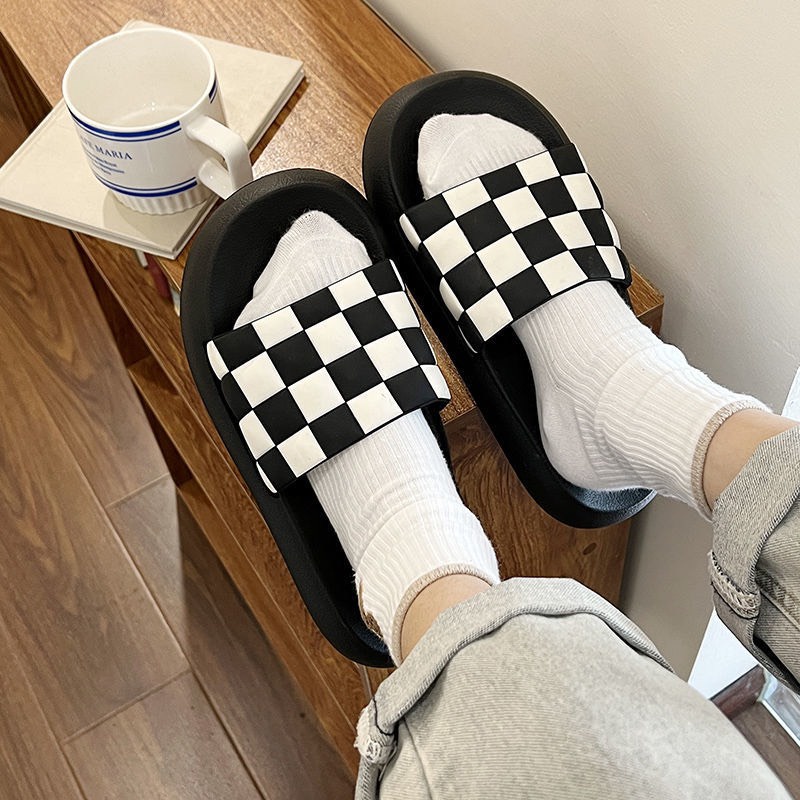 (8 MÀU) Dép nữ kẻ ô vuông thời trang siêu êm