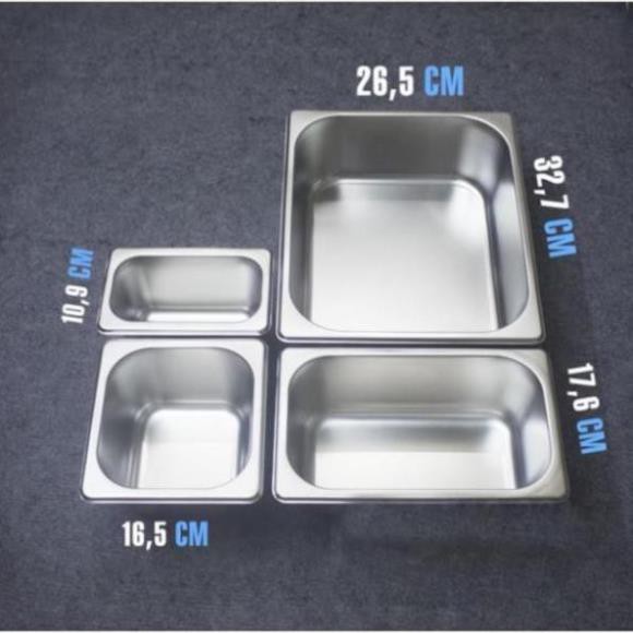 khay đựng thạch, trân châu, topping inox304