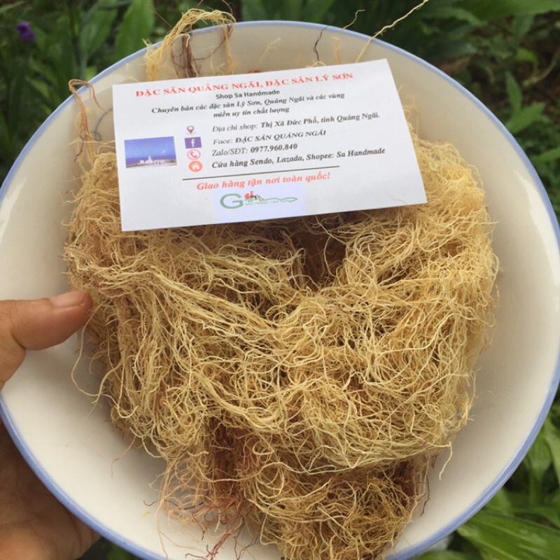 100GR RONG BIỂN RAU CÂU CHỈ VÀNG SẠCH KHÔNG TẨY NẤU XU XOA TRỘN GỎI QUẢNG NGÃI