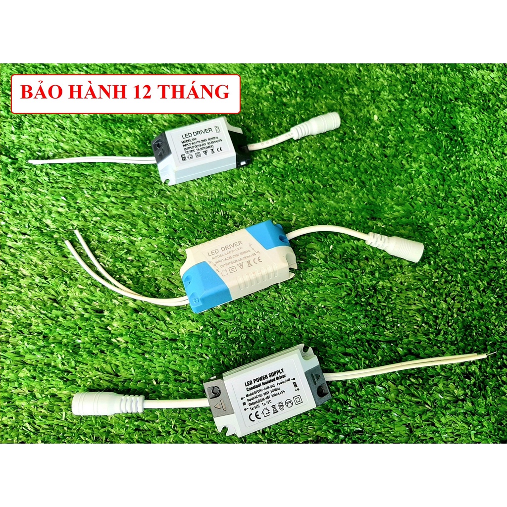 Bộ nguồn Tăng phô Driver (chấn lưu) đèn Led âm trần, ốp trần 6W 9W 12W 15W 18W 24W một chế độ sáng.