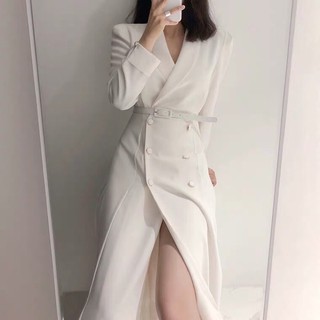 (Sẵn đen) Đầm vest sang chảnh kèm belt, sang trọng đi tiệc ( đủ size đến cao 1m7)