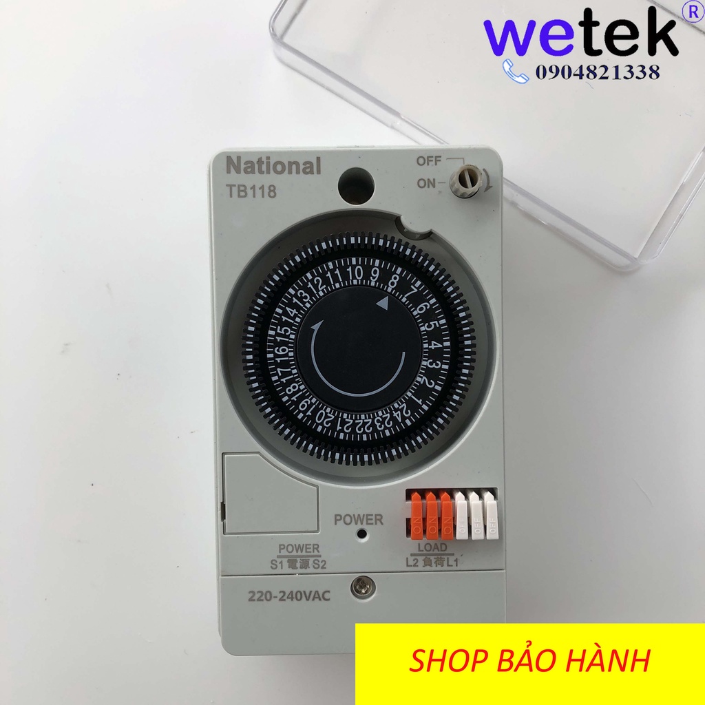 Rơ le thời gian thực National Panasonic TB118N TB118 thông dụng đồng hồ hẹn giờ Timer hẹn giờ 24h BH 12T Sỉ lẻ