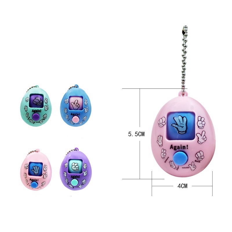 [ Rẻ Vô Địch ] Đồ Chơi Móc Khóa Trứng Oẳn Tù Tì Kéo Búa Bao Nút Xoay Ngẫu Nhiên Màu Sắc Dễ Thương.