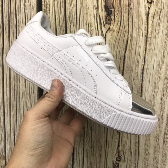 [FLASH SALE]Giày puma trắng mũi bạc HOT HIT HOT HOT HIT