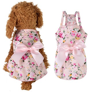 Đầm hoa chất vải cotton dành cho thú cưng