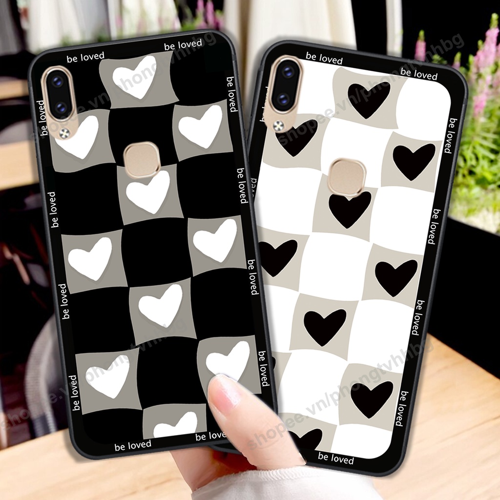 Ốp lưng Vivo V9/Y85 - Vivo Y91/Y95 - Vivo V11 - Vivo V11 trái tim caro cực đẹp siêu hot