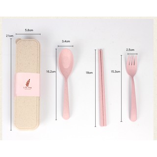 Bộ Đũa Thìa Dĩa Làm Từ Thân Lúa Mạch