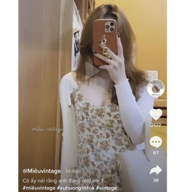 Áo cardigan miêu vintage