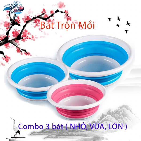 Bát đựng mồi câu đài đa năng gấp gọn giá rẻ - Phụ kiện câu đài