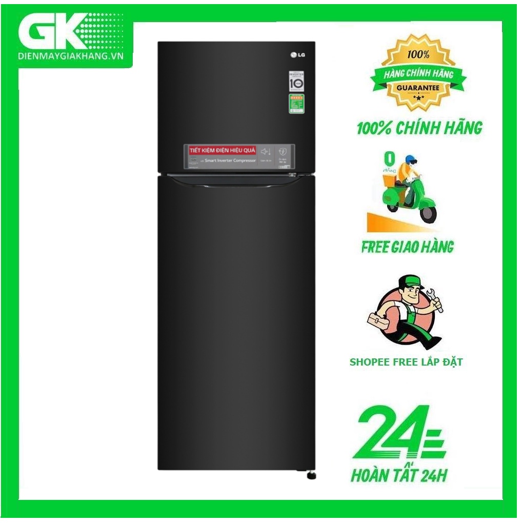 M255BL - Tủ lạnh LG Inverter 255 lít GN-M255BL