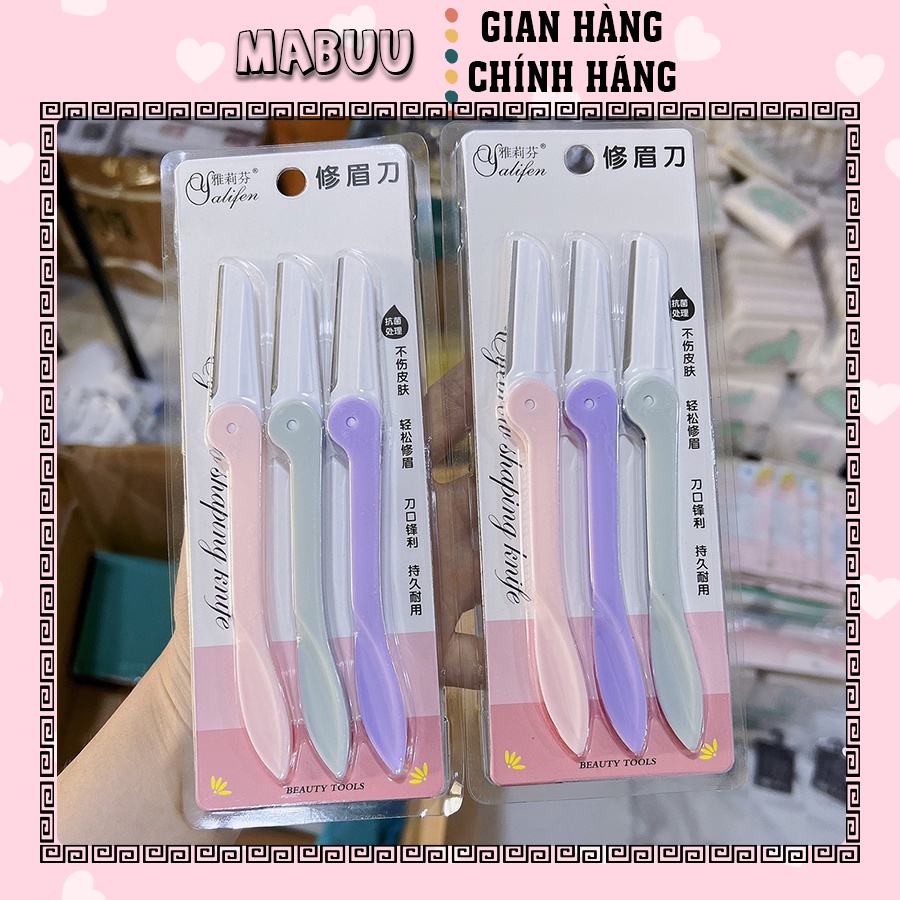 Set 3 Dao Tỉa Chân Mày Tiện Dụng 4015