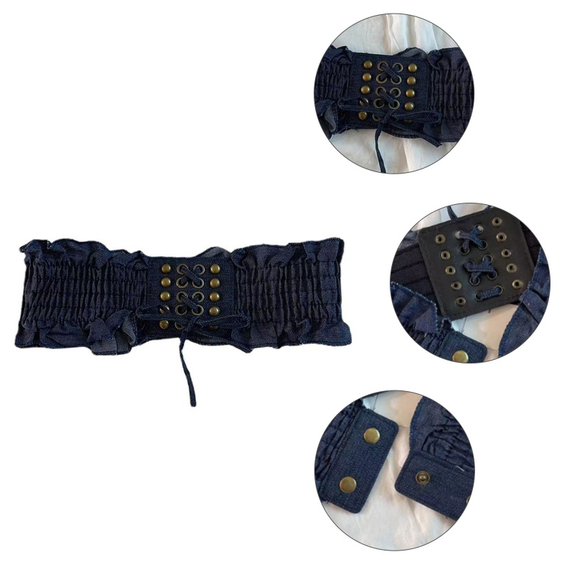 Thắt Lưng Denim Co Giãn Thời Trang Dành Cho Nữ