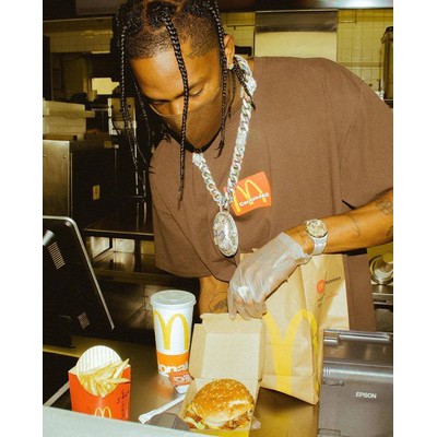 Travis Scott x McDonald McDonald's joint short-sleeved beauty tide high street FOG loose trend short-sleeved T-shirt