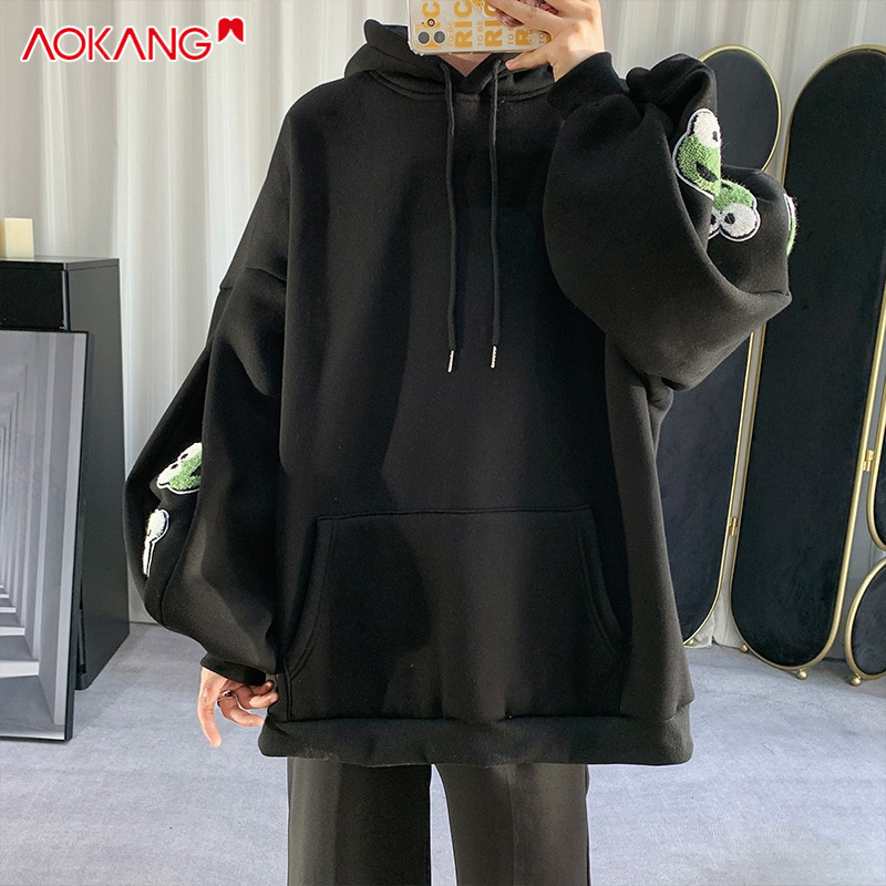 Áo hoodie AOKANG dáng rộng thời trang phong cách Hàn Quốc cho nam