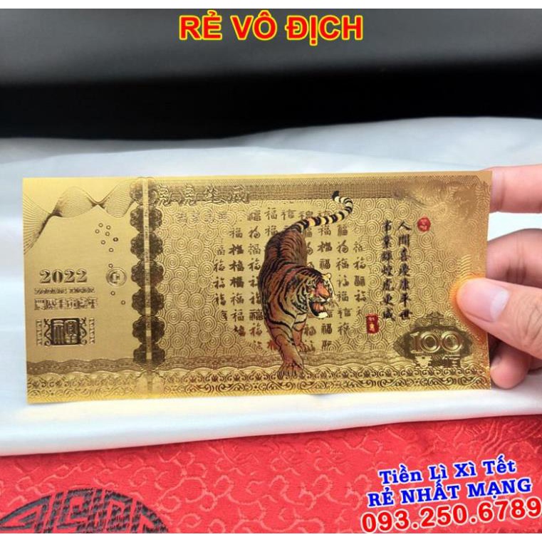 [TÔI RẺ] Tiền Con Cọp, Con Hổ Plastic Mạ Vàng In Màu 3D Mẫu 1