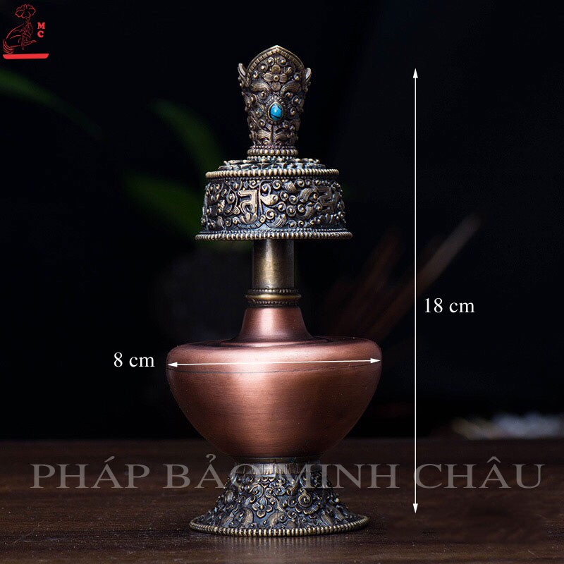 BÌNH SÁI TỊNH KHÔNG VÒI TO - NHỎ (ĐỎ ĐỒNG)