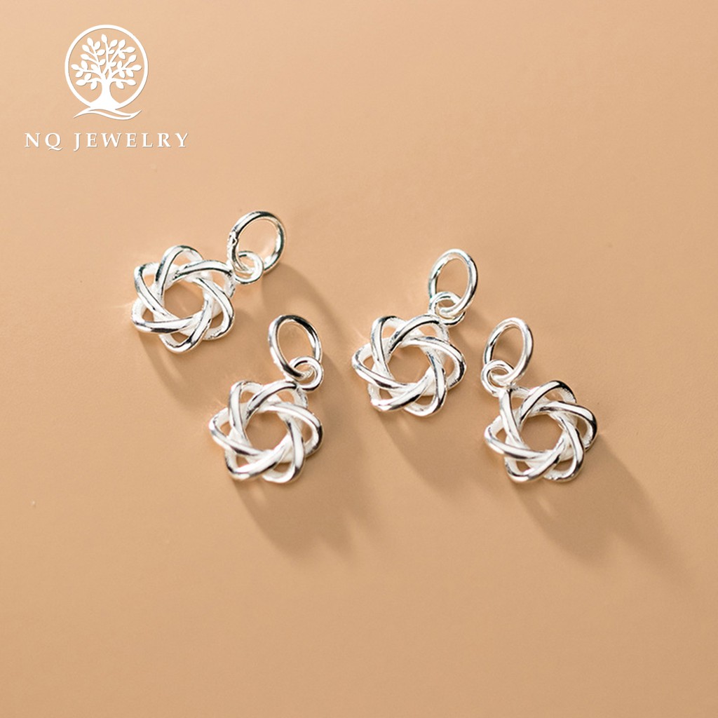 Charm bạc hình vòng nguyệt quế treo - NQ Jewelry