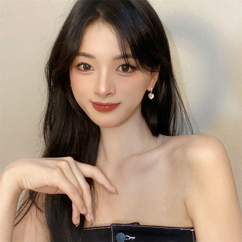 PRESTON Bông Tai Hình Tròn Phong Cách Cổ Điển Dễ Thương Tinh Tế Thời Trang Cho Nữ