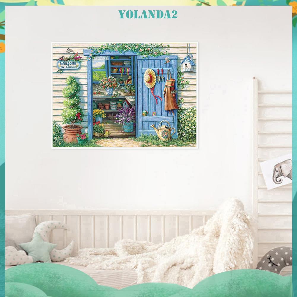 Toàn Bộ Bộ Tranh Thêu Chữ Thập Diy 11ct Hình Ngôi Nhà Hoa