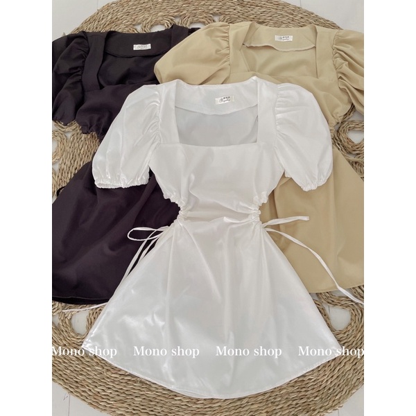 Váy hở eo rút dây, váy khoét eo cổ vuông hở lưng (ảnh thật/sẵn) | BigBuy360 - bigbuy360.vn