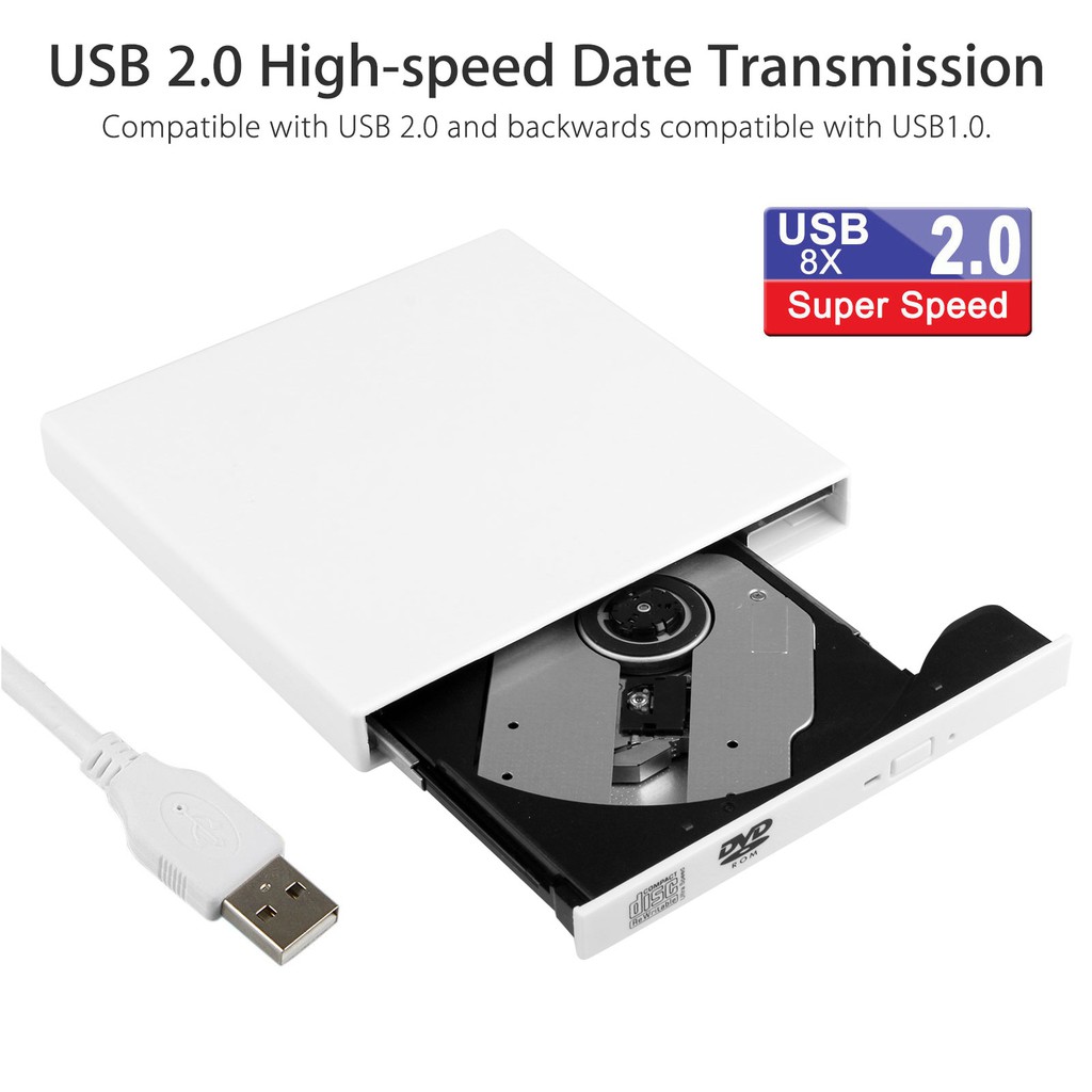 USB 2.0 External DVD Drive -RW Writer Burner Rewriter ROM Drive | BigBuy360 - bigbuy360.vn