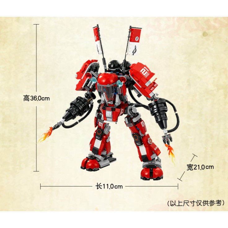 Lego Ninjago FireMech Robot phun lửa của ninja đỏ - Kai Bela 10720