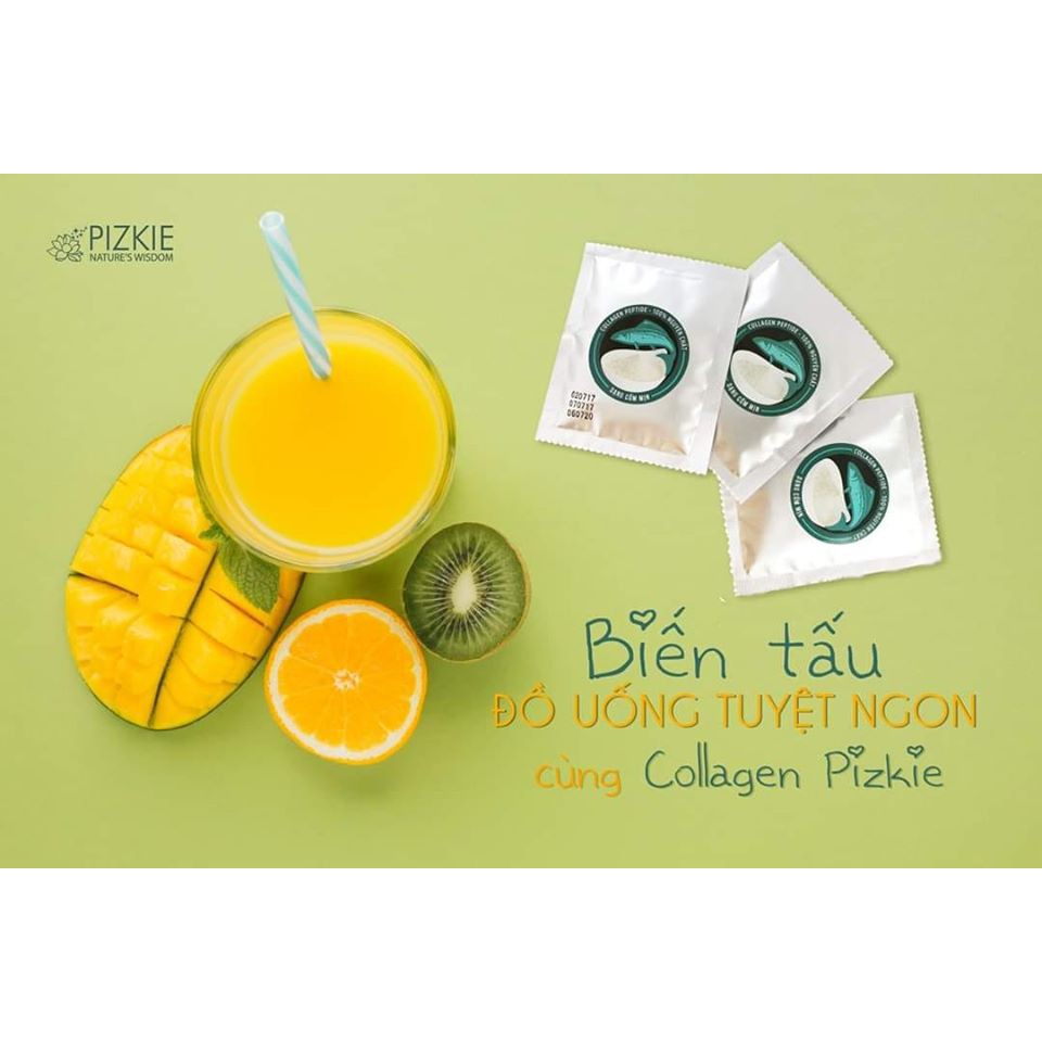 COMBO 30 gói Collagen cá hồi Pizkie + Son Pizkie + Bộ đôi Cream và Serum dưỡng da Collagen - BÍ QUYẾT ĐẸP TOÀN DIỆN