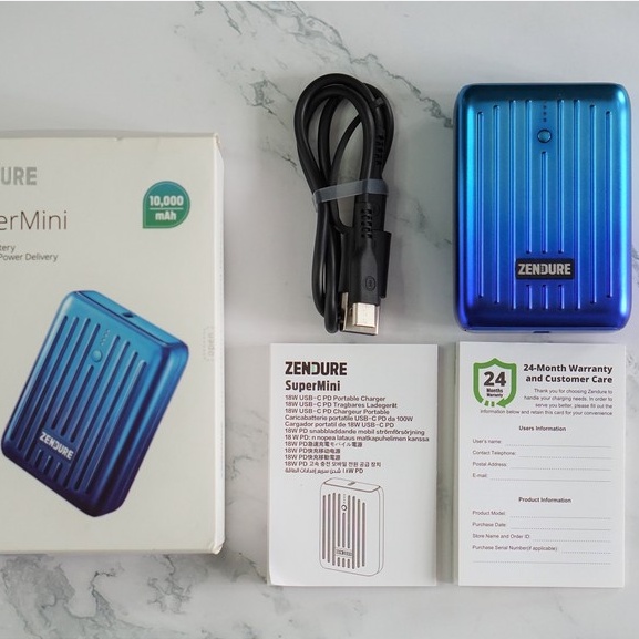 Pin Sạc Dự Phòng Siêu Nhỏ ZENDURE SUPER MINI 10.000mAh - Type C - Thương Hiệu Mỹ - Bảo Hành 2 Năm