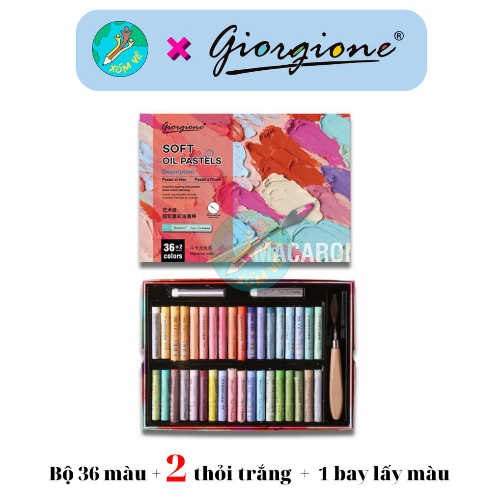 [XÓM VẼ] Bút Màu Sáp Dầu mềm Cao cấp TẶNG Bay lấy màu, TẶNG bút trắng hiệu GIORGIONE bản nâng cấp mới nhất