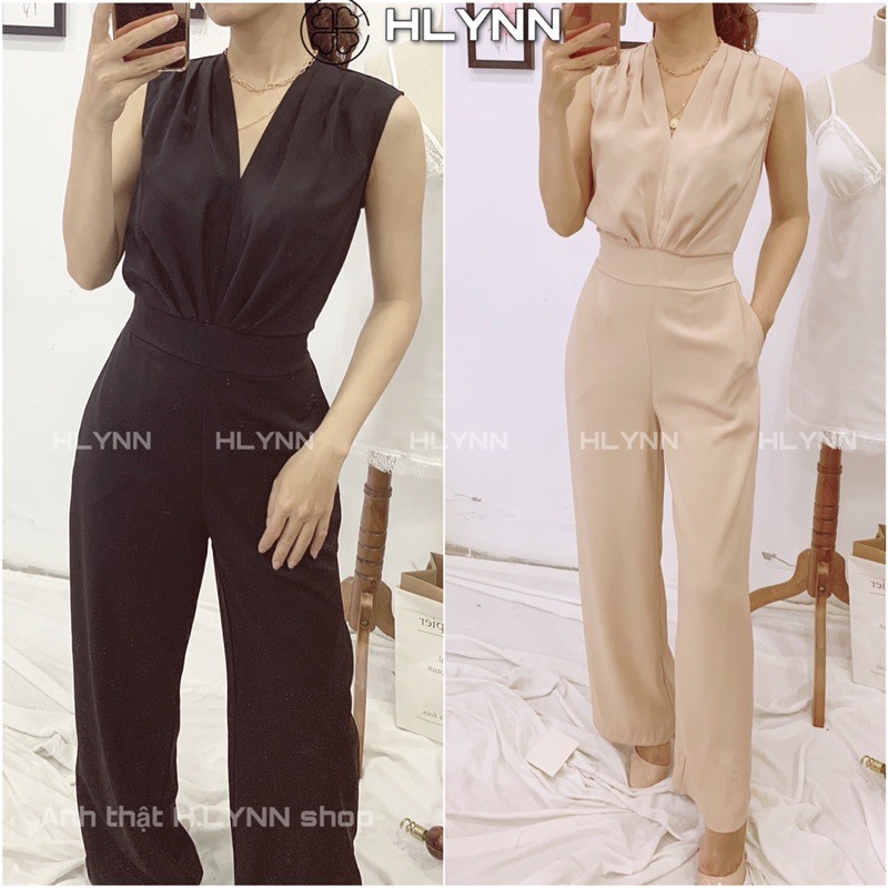 jumpsuit sát nách cổ v sang chảnh m80