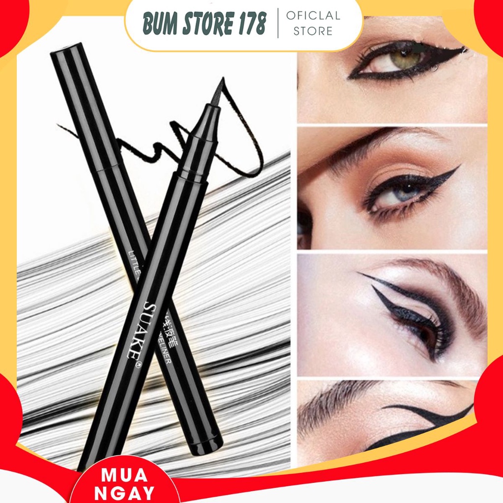 Kẻ mắt Suake nội địa Trung đầu bút thiết kế siêu mãnh, Bút kẻ mắt nước nội địa Trung Suake chống nước không lem