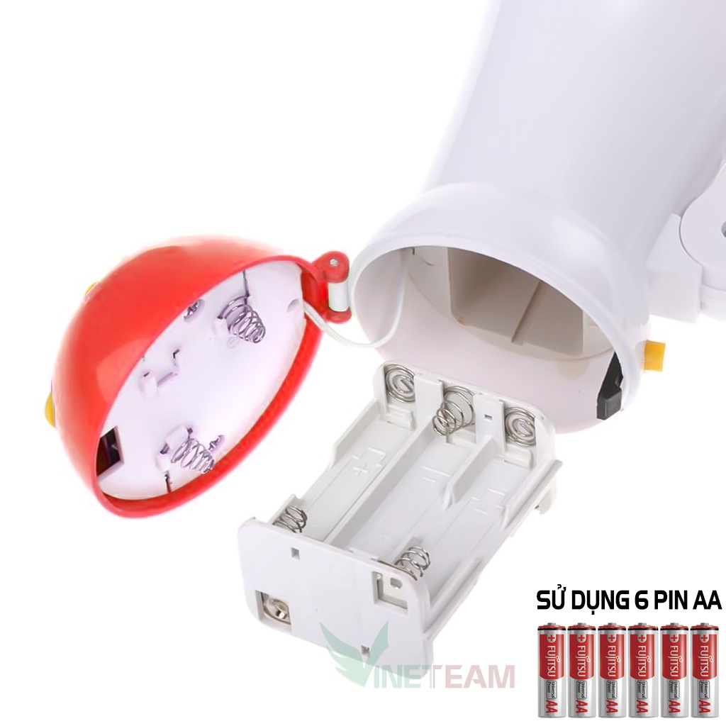 [Loa Phát Thanh] Loa Phóng Thanh Cầm Tay Mini SH-1008 TẶNG KÈM 6 Viên Pin AA -DC4701+DC00002