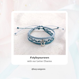 Set vòng pastel charm chữ cái