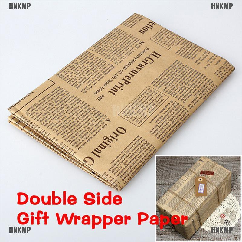 Giấy gói quà kiểu dáng báo giấy phong cách vintage HNKMP